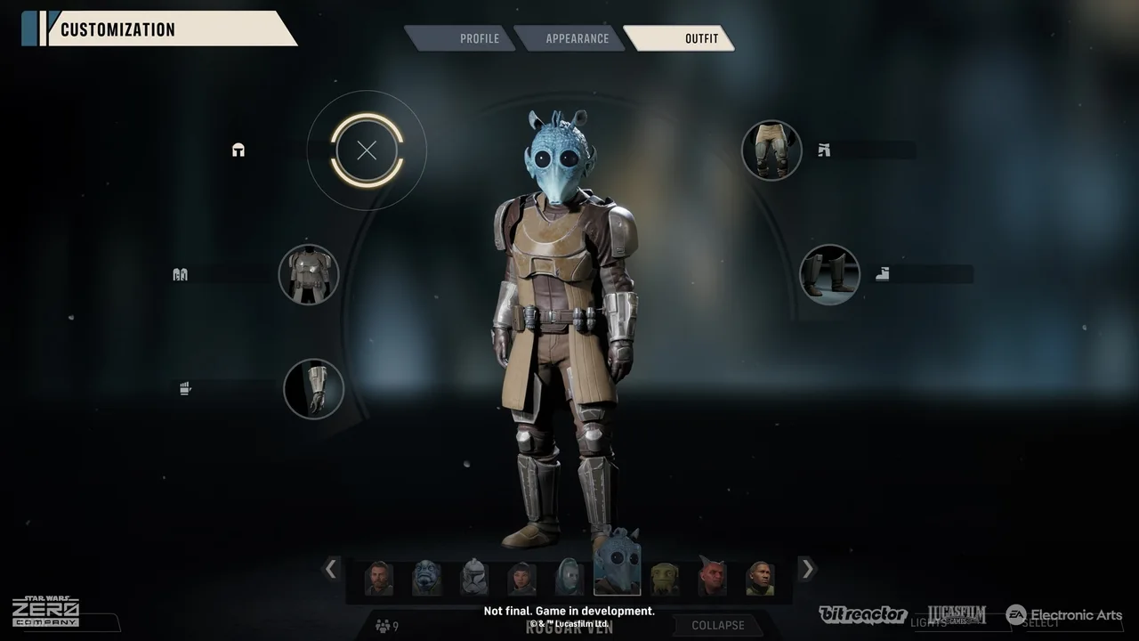 Character customization separates an operator’s appearance from the tactical role you assign.